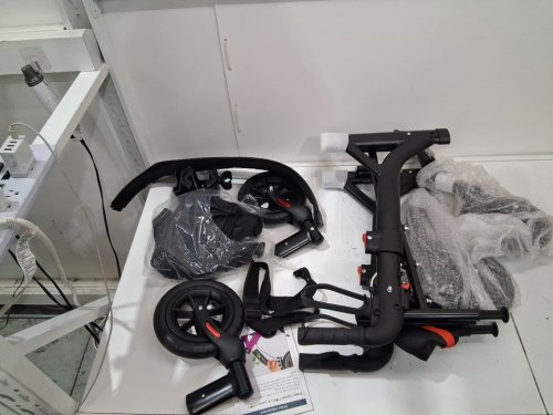 MAXWALK foldable all terrain rollator Walker with seat for seniors - 8" Big Rubber Wheels - red/black - (model: ‎MW2404) image 4