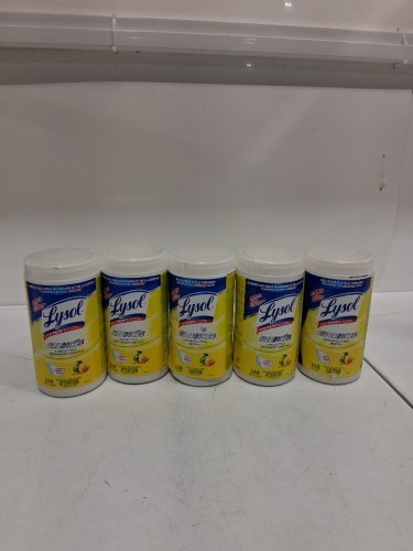 5pk lysol advanced disinfecting wipes - 550 wipes total - citrus scent (model: 1708072) image 2