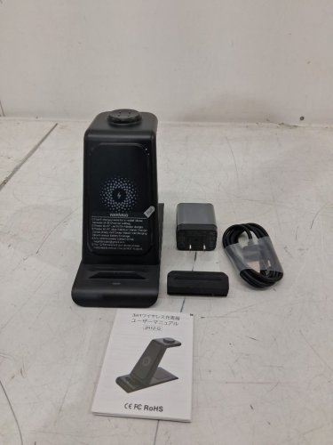 HATALKING 3-IN-1 WIRELESS CHARGING/DOCKING STATION FOR PHONES, SMART WATCHES, WIRELESS ERARBUDS - BLACK (MODEL: ‎JH12-G) image 3
