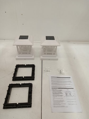 2PK AEFRELEOHT SOLAR POST CAP LIGHTS - RGB & WARM WHITE, 20 LM, IP65 WATERPROOF - white - (model: sl1688-2) image 3