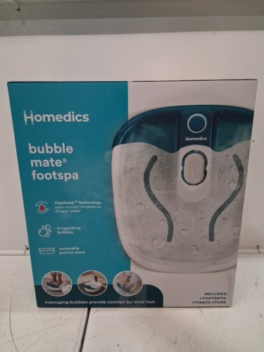 HOMEDICS BUBBLE MATE FOOT SPA WITH MASSAGING BUBBLES - BLUE (MODEL: FB-55) image 4