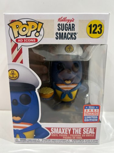 Funko pop! **2021 summer convention** Ad icons: kellogg’s sugar smacks - smaxey the seal vinyl figure (#123) image 2