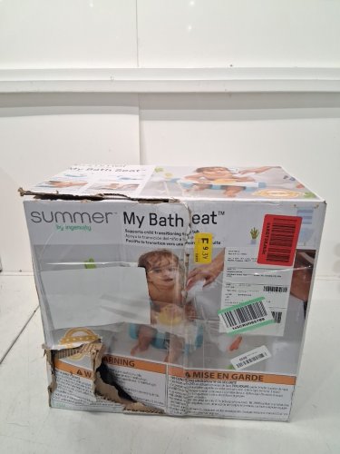 summer by ingenuity my bath seat, supports transition to adult tub - ages 5-10m - Aqua/blue/white (model: 19490) image 2