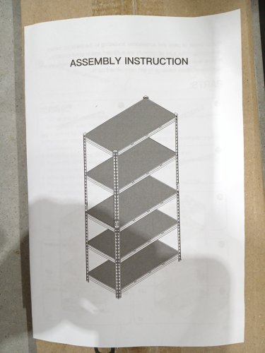 reibii 5-tier heavy duty adjustable garage storage rack - 60" x 24" x 72" - black (model: xgbr-dl91-ms-152l-5lb) image 8