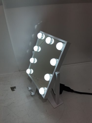 Makeup Vanity Mirror with Lights - 12" x 14" - white image 4
