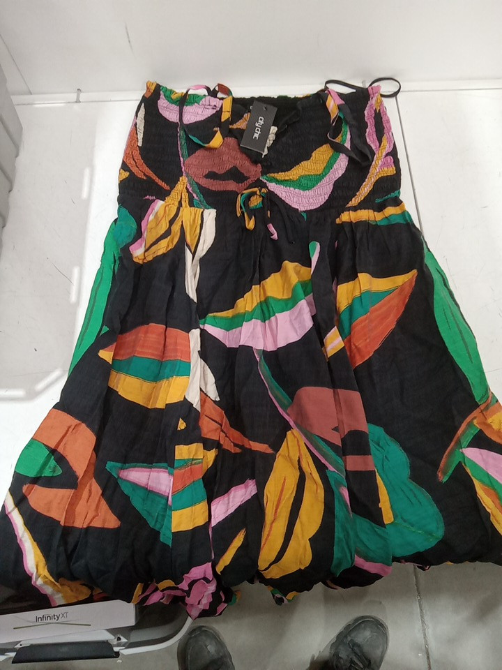 Women's City Chic Maui Maxidress - MEDIUM - black/orange/green image 2
