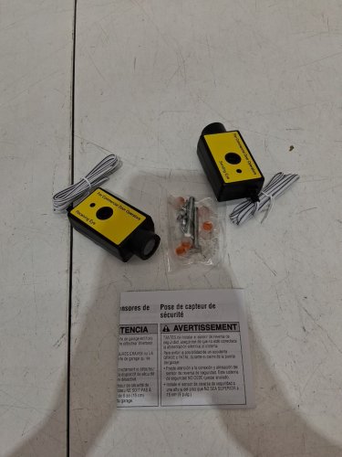 garage door safety sensor for liftmaster and chamberlain garage door opener - yellow/black (model: 41A4373A) image 3