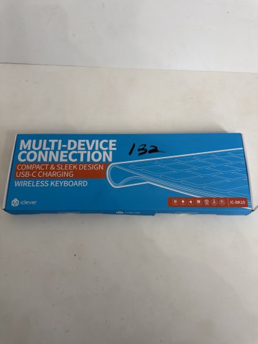 ICLEVER MULTI-DEVICE COMPACT WIRELESS BLUETOOTH KEYBOARD - WHITE (MODEL: BK10 SE) image 2