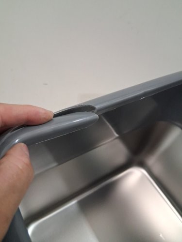 MEOW!! STAINLESS STEEL CAT LITTER BOX - LARGE (23.5"X10.9" - GREY image 4