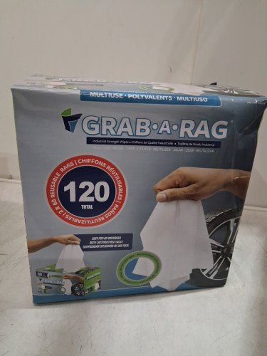 120pk Grab-A-Rag reusable multi-purpose microfiber Rags - white (model: 3330346) image 2
