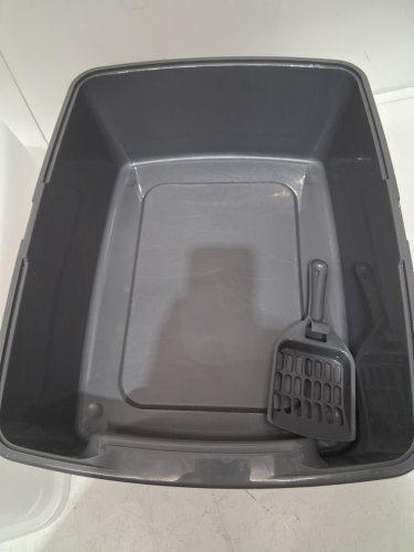 LITTER GENIE CAT LITTER BOX WITH SHIELD AND SCOOP- GREY (MODEL:500423) image 4