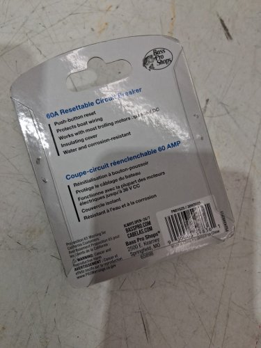 Bass Pro Shops Resettable Circuit Breaker - 60A - (model: PN51525/3097089) image 3