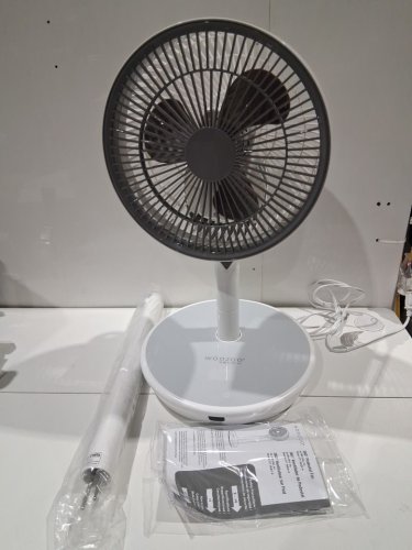 Woozoo 360° Pedestal 12-SPEED Air Circulator - ADJUSTABLE HEIGHT 21" TO 40" - WHITE (Model: STF-360DC/1747373) image 3