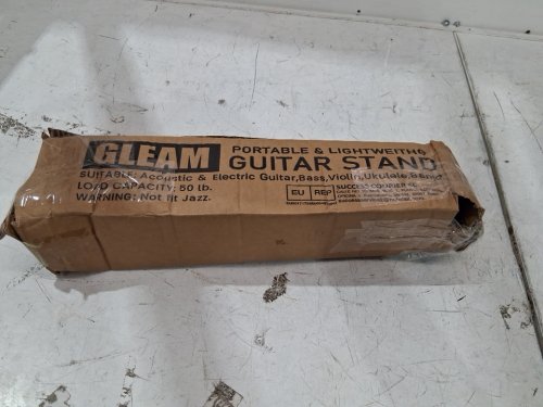 GLEAM ADJUSTABLE FOLDING GUITAR STAND - BLACK (MODEL: CG-4) image 5
