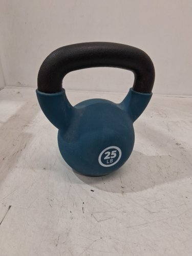 Evoke neoprene coated kettlebell weight - 25lbs - light blue image 3