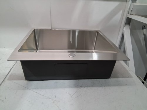 single bowl drop in top mount kitchen sink - 25" x 22" x 9" - stainless steel - (model:‎TBM802522U923) image 8