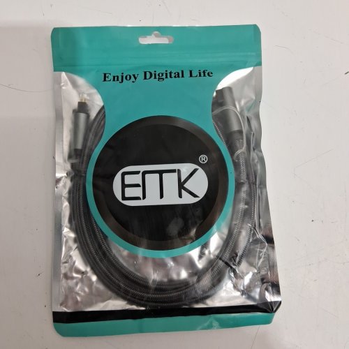 emk 90-degree toslink optical cable - male to male - 5ft - black (model: 090) image 2