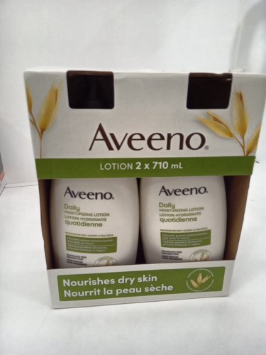 2pk aveeno fragrance free daily moisturizing lotion - 710ml each image 2