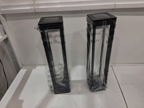 2pk prismax solutions solar led pathway light - 11.5" x 5.8" x 22.4" - 30lm - 8 hour battery - black (model: 1990286) image 3