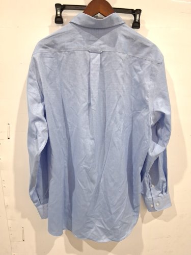men's kirkland signature tailored fit dress shirt - extra large - 17-34/35 - BLUE (style: 3918209) image 3
