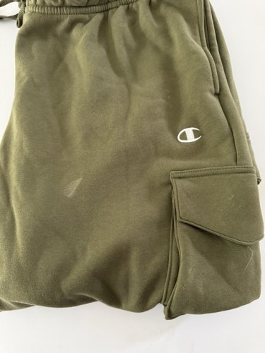 men's champion fleece lined cargo sweatpants - xxl - green (style: 1953460) image 4