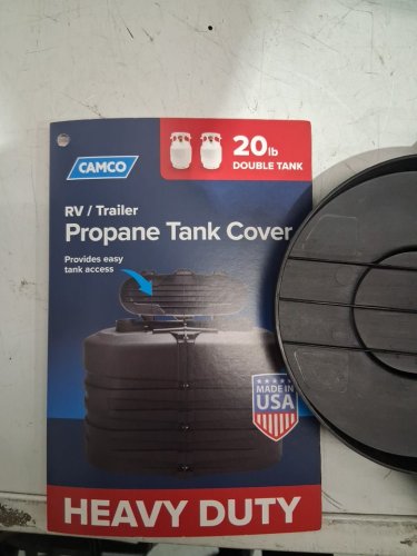 CAMCO camper/rv dual propane tank cover - fits two 20lbs tanks - black (model: 50504) image 4