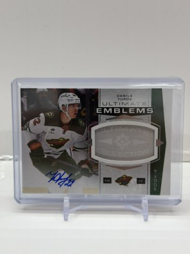 SIGNED DANILA YUROV ROOKIE CARD - 2025-26 UPPER DECK ULTIMATE EMBLEM (UER-DY) image 3
