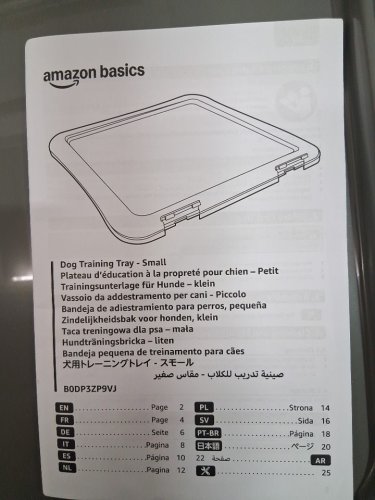 Amazon Basics Small Dog Training Tray - 22" x 22" - White/Charcoal (Model: B0DP3ZP9VJ) image 4