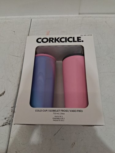 2pc corkcicle cold cup tumblers - 24oz - pink/rainbow (model: 1977476) image 2