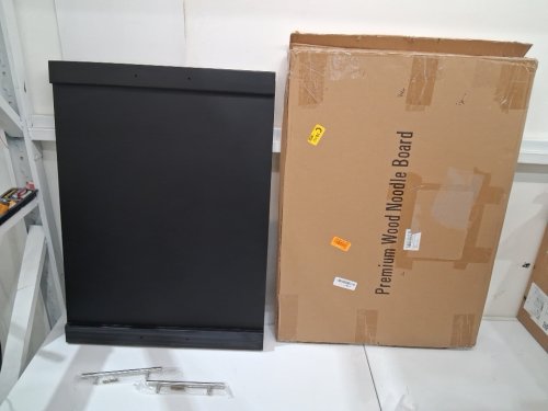 premium wooden noodle board stovetop cover - 23" x 30" - black image 3
