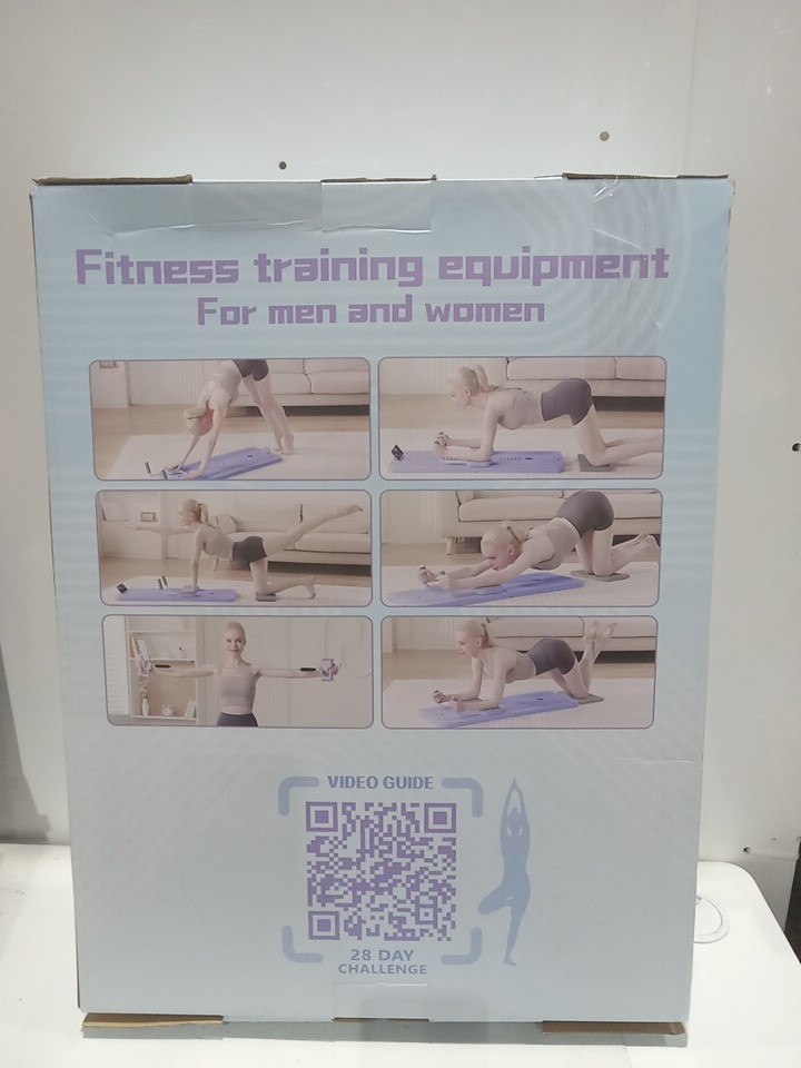 Mosdos Foldable Portable Pilates trainer set with 28 day transformation Video included - light purple image 5