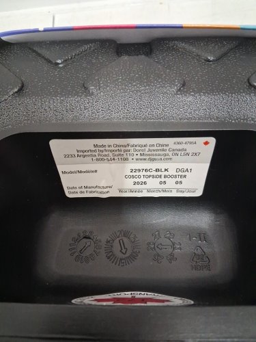 COSCO KIDS TOPSIDE LIGHTWEIGHT BACKLESS BOOSTER CAR SEAT - 100LBS MAX/CAP - BLACK (MODEL: 22976C-BLK) image 4