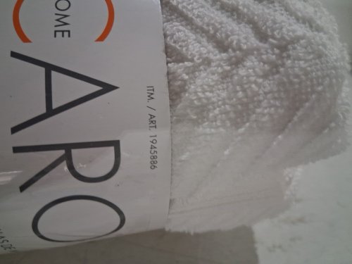 2pk caro home 100% cotton hand towels - 18" x 30" - white herringbone (model: 1945886) image 2