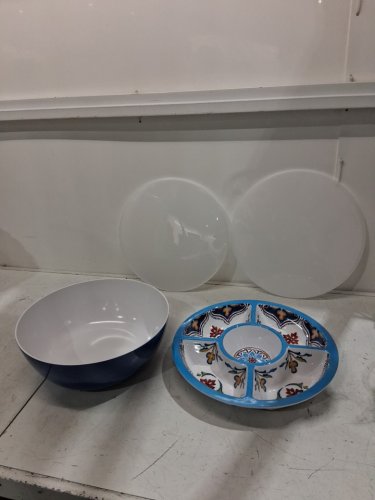 4PC PANDEX MELAMINE SERVING SET, BLUE PATTERN (MODEL:1901790) image 3