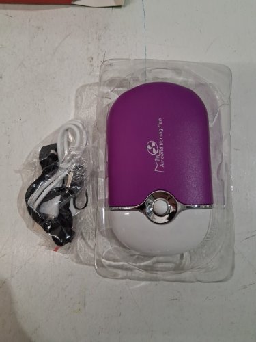 RECHARGEABLE HANDHELD MINI AIR CONDITIONING FAN - MAGENTA image 2