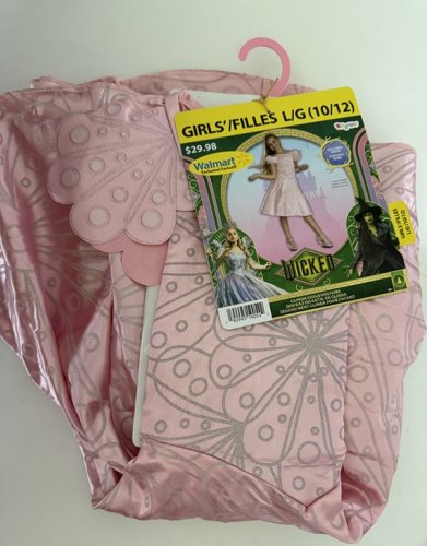 DISGUISE GIRLS GLINDA COSTUME - LARGE 10-12 - PINK image 2