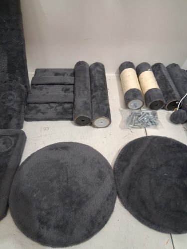 YAHEETECH Cat Tree Cat Towers Cat Condo with Platform - 54" - dark grey (model: 593122) image 5