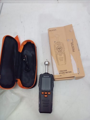 Proster Pinless Wood Moisture Meter with Storage Case - black image 2