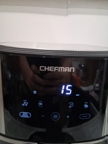 Chefman TurboFry Touch Air Fryer with Nonstick Dishwasher-Safe Parts- xl8QT - SILVER/Black (Model: RJ38-SQSS-8T-ca-am) image 8