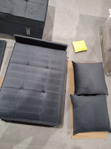 4-in-1 Convertible Pull Out Velvet Love seat SLEEPER Couch- 32"X 39"-71" X 26" - LIGHT GREY (MODEL: J1S050GR0M) image 6