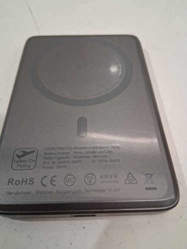 Lisen P601 Portable MagSafe Qi2 Wireless Power Bank - 5000mAh - Elephant Grey (Model: 2E470) image 3