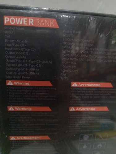 ASPERX Fast charging portable Power Bank & TFT Smart display - 145W/25000mAh - USB-C/A - Flight Approved - Deep Grey (Model: AX2410) image 6