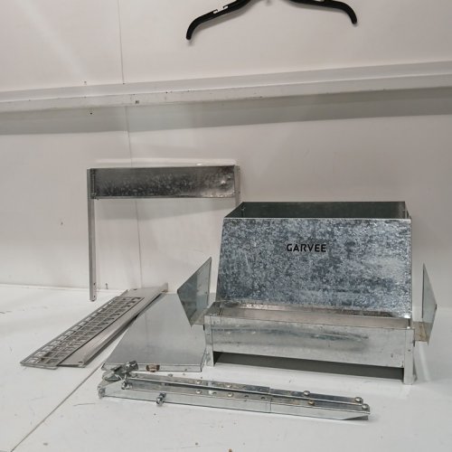 Garvee Automatic Treadle Chicken Feeder - 27lbs - Galvanized Steel image 3