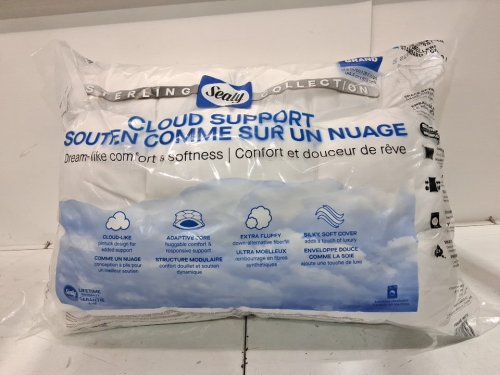 2PK SEALY STERLING COLLECTION CLOUD SUPPORT PILLOWS - QUEEN - WHITE (MODEL: 1993724) image 2