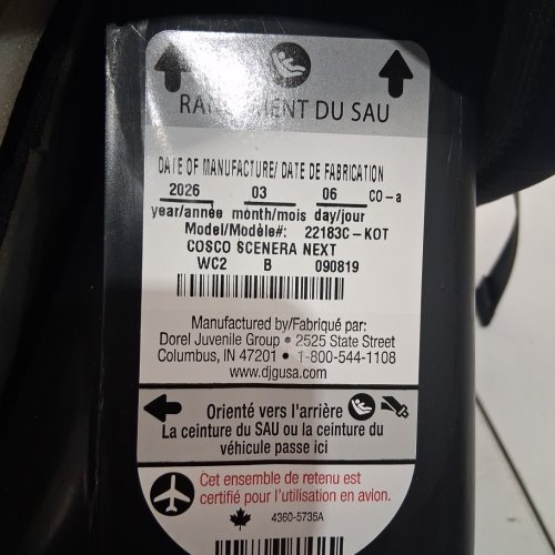 cosco kids scenera 5-point harness infant car seat with cup holder attachment - 40lbs max - black (model: ‎22183CKOT) image 8