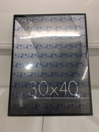 americanflat polished plexiglass thin border picture frame - 30" x 40" - black image 2