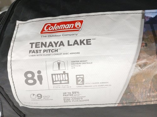 COLEMAN TENAYA LAKE FAST PITCH INSTANT CABIN CAMPING TENT WITH EXCLUSIVE WEATHERTEC SYSTEM AND BUILT-IN WARDROBE - 8-PERSON TENT - BLUE image 5
