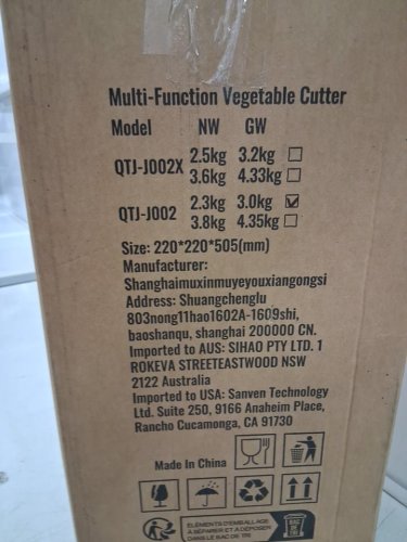 commercial vegetable and fruit cutter with grid blades for equal slices - stainless steel (MODEL: QTJ-J002) image 5