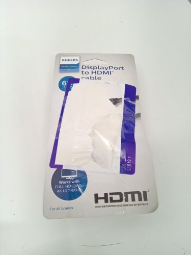 Philips DisplayPort to HDMI Cable - Supports Up to 4K UHD - 6FT - Black (Model: SWV9216G/27) image 2