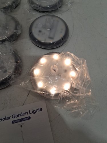 8pk letmy outdoor solar pathway lights - 16"-25" - black (model: tpl066) image 4